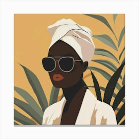 African Woman In Sunglasses 3 Canvas Print