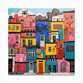 Colorful Houses Canvas Print