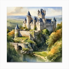 Castle Painting Canvas Print