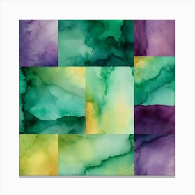 Watercolor Squares Canvas Print