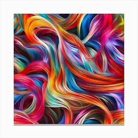 Colorful Wavy Hair Canvas Print