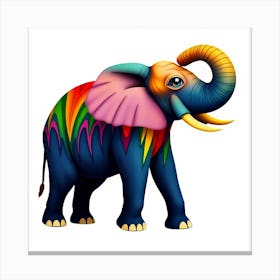 Rainbow Elephant 2 Canvas Print