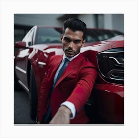 Bussinness Man Red (102) Canvas Print