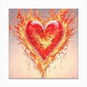 Heart Of Fire 1 Canvas Print