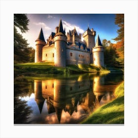 Castle By The Lake 3 Canvas Print