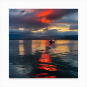 Sunset Over The Sea 4 Canvas Print