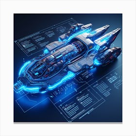 Futuristic Spaceship 7 Canvas Print