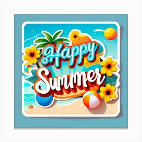 Happy Summer Canvas Print