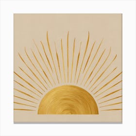 Golden Sunrise Minimalist Radiance (2) Canvas Print