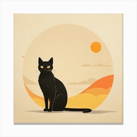 Cat In The Desert Canvas Print