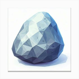 Rock (Low poly) Canvas Print