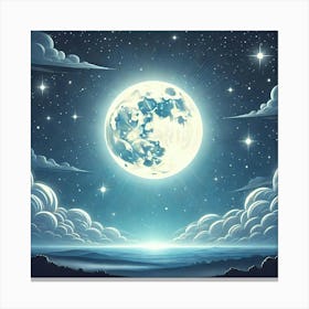 Full Moon In The Sky 36 Canvas Print