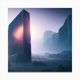 Spaceship In The Desert Canvas Print