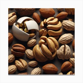 Walnuts Stock Photos & Royalty-Free Footage Canvas Print