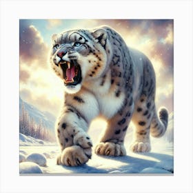 Snow Leopard 4 Canvas Print