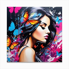 Butterfly Girl 14 Canvas Print