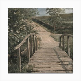 Bridge Over A Stream Canvas Print