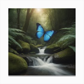 Butterfly In The Forest Canvas Print