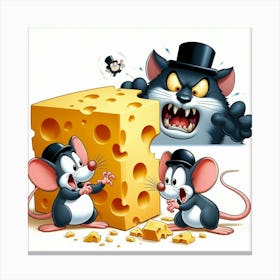 Mouse And Cheese 4 Canvas Print