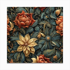 Floral Wallpaper 4 Canvas Print