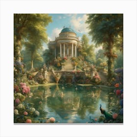 folly across the pond Canvas Print