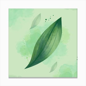 Watercolor Leaf 5 Canvas Print