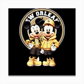 Mickey And Minnie New Orleans Canvas Print