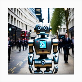 Robot In London 11 Canvas Print