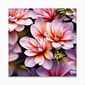 Pink Flowers Canvas Print