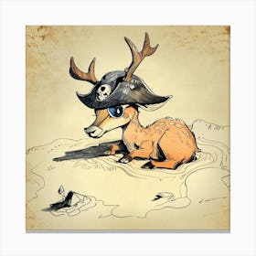 Pirate Deer 1 Canvas Print