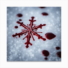 Snowflake With Blood Canvas Print