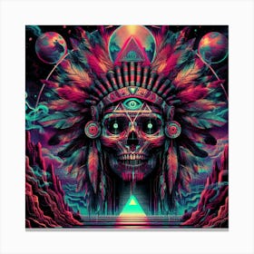 Psychedelic Skull 4 Canvas Print