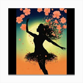 Silhouette Of A Dancer 3 Canvas Print