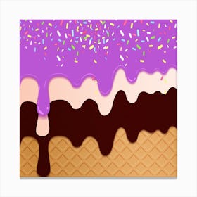 Ice Cream With Sprinkles 1 Canvas Print