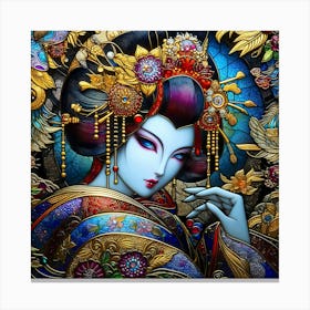 Creative Geisha Illustration 71 Canvas Print