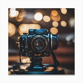 Camera On A Table Canvas Print