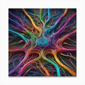 Abstract Brain - 3d Illustration Canvas Print