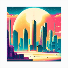 Futuristic Cityscape Canvas Print