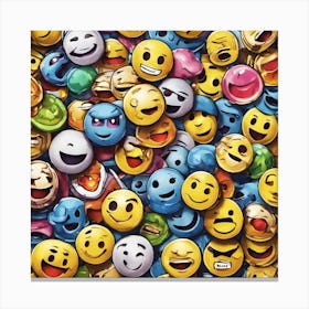 21720 Emoji Funny laugh Canvas Print