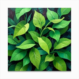 Green Leaves 2 Canvas Print