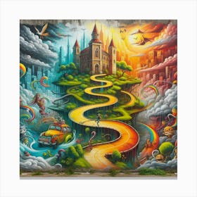 Rainbow Road Canvas Print