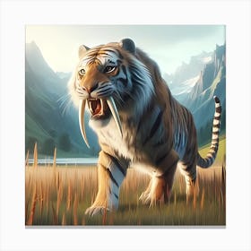 Saber-tooth tiger Canvas Print