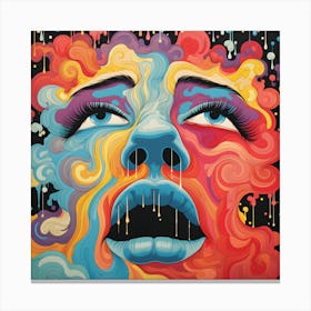 Psychedelic Face Canvas Print