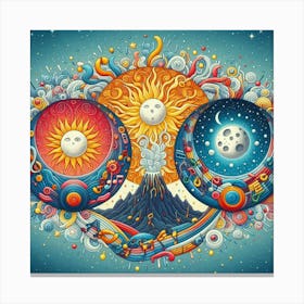 Sun And Moon 4 Canvas Print