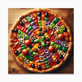 Colorful Pizza Canvas Print