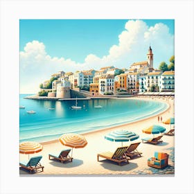 Italy beach summer holiday Canvas Print