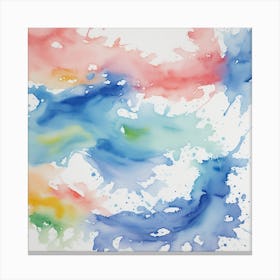 Watercolor Splashes 1 Canvas Print