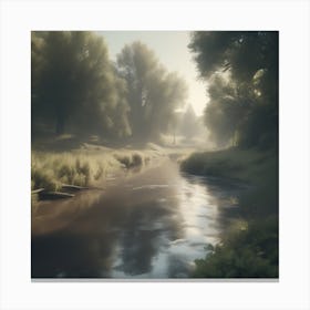 Misty Morning 4 Canvas Print