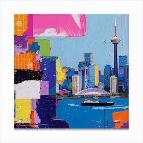 Abstract Travel Collection Vancouver Canada 3 Canvas Print