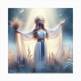 Goddess In The Field Canvas Print